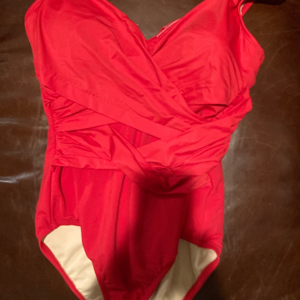 Lands' End Vibrant Red Swimwear